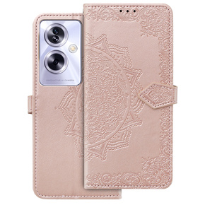 Cu clapetă pentru Oppo A79 5G, Mandala, roz rose gold