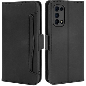 Cu clapetă pentru Oppo Reno 5 5G, Card Slot, negru