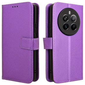 Cu clapetă pentru Realme 12 Pro 5G / 12 Pro+ 5G, Wallet Smart Magnet, violet