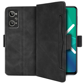 Cu clapetă pentru Realme GT 2 / Realme GT Neo 2, Card Slot, negru