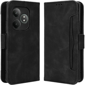 Cu clapetă pentru Realme GT 6 / 6T, Card Slot, negru