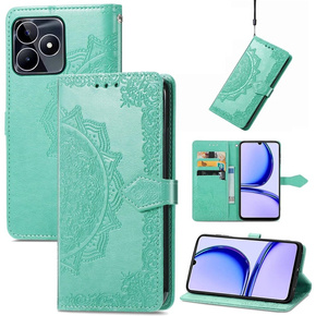 Cu clapetă pentru Realme Note 50, Mandala, verde