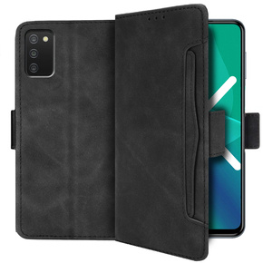 Cu clapetă pentru Samsung Galaxy A03s, Card Slot, negru