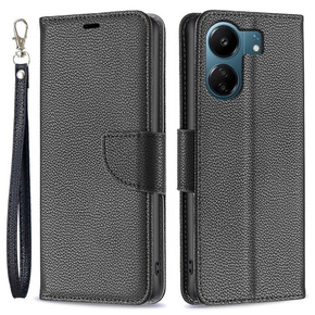 Cu clapetă pentru Samsung Galaxy A05s, Wallet Litchi Leather, albastru