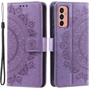 Cu clapetă pentru Samsung Galaxy A14 4G/5G, Mandala, violet