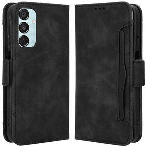 Cu clapetă pentru Samsung Galaxy M15 5G, Card Slot, negru