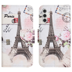 Cu clapetă pentru Samsung Galaxy M15 5G, Wallet, Eiffel Tower