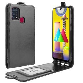 Cu clapetă pentru Samsung Galaxy M31, Flip, negru