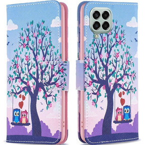 Cu clapetă pentru Samsung Galaxy M33 5G, Wallet, Two Owls, albastru