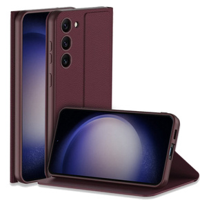 Cu clapetă pentru Samsung Galaxy S23 Plus, GKK Leather, maroon