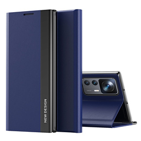 Cu clapetă pentru Xiaomi 12T / 12T Pro, Side Magnetic, albastru închis