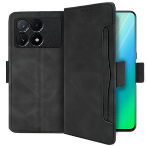 Cu clapetă pentru Xiaomi Poco F6 Pro, Card Slot, negru