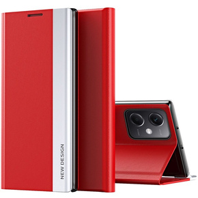Cu clapetă pentru Xiaomi Poco X5 Pro 5G / Redmi Note 12 Pro, Side Magnetic, roșu