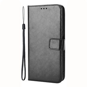 Cu clapetă pentru Xiaomi Poco X6 5G, Crazy Horse Wallet, negru