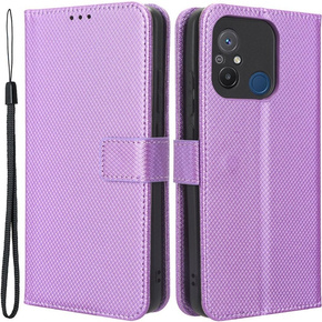 Cu clapetă pentru Xiaomi Redmi 12C, Wallet, Smart Magnet, violet