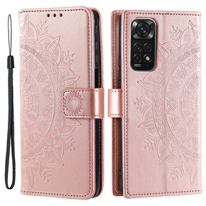 Cu clapetă pentru Xiaomi Redmi Note 11/11S, Mandala, roz