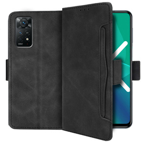 Cu clapetă pentru Xiaomi Redmi Note 11 Pro 4G/5G, Card Slot, negru