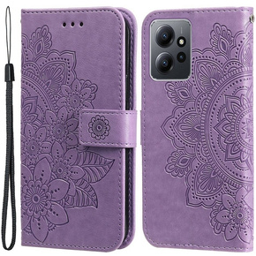 Cu clapetă pentru Xiaomi Redmi Note 12 4G, Mandala Flower, violet