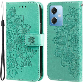 Cu clapetă pentru Xiaomi Redmi Note 12 5G / POCO X5 5G, Mandala Flower, verde