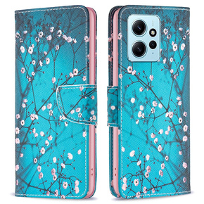 Cu clapetă pentru Xiaomi Redmi Note 12 Pro 5G / POCO X5 Pro 5G, Wallet, Sakura, albastru