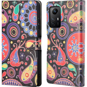 Cu clapetă pentru Xiaomi Redmi Note 12S, Wallet, colorful jellyfish, negru