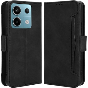 Cu clapetă pentru Xiaomi Redmi Note 13 Pro 5G, Card Slot, negru