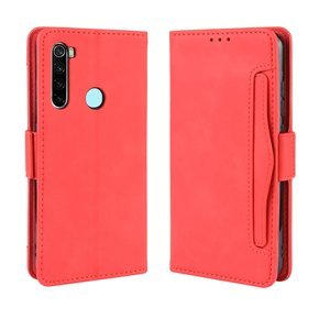 Cu clapetă pentru Xiaomi Redmi Note 8T, Card Slot, roșu