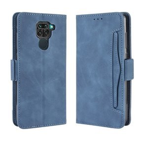 Cu clapetă pentru Xiaomi Redmi Note 9, Card Slot, albastru