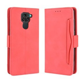 Cu clapetă pentru Xiaomi Redmi Note 9, Card Slot, roșu