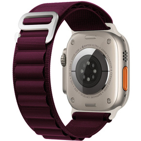 Curea din nailon pentru Apple Watch 1/2/3/4/4/5/6/6/7/8/SE/ULTRA 42/44/45/49mm, maroon