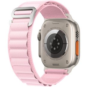 Curea din nailon pentru Apple Watch 1/2/3/4/4/5/6/6/7/8/SE/ULTRA 42/44/45/49mm, roz