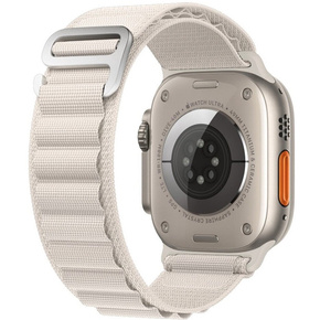 Curea din nailon pentru Apple Watch 1/2/3/4/5/6/7/8/SE/ULTRA 42/44/45/49mm, bej