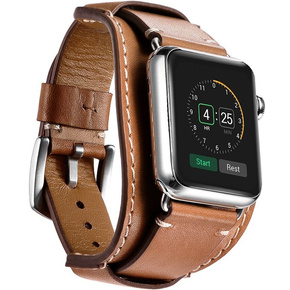 Curea din piele pentru Apple Watch 1/2/3/4/4/5/6/6/7/8/SE/Ultra 42/44/45/49mm, maro