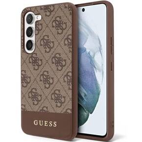 GUESS Huse pentru Samsung Galaxy S24, 4G Bottom Stripe, maro