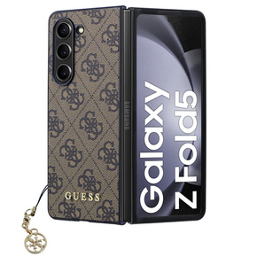 GUESS Huse pentru Samsung Galaxy Z Fold 5, 4G Charms Collection Hardcase, maro