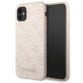 GUESS Huse pentru iPhone 11, 4G Metal Gold Logo, roz