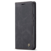 Husa CASEME pentru Google Pixel 7 Pro, Leather Wallet Case, negru