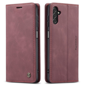 Husa CASEME pentru Samsung Galaxy A04S / A13 5G, Leather Wallet Case, roșu