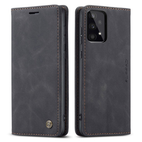 Husa CASEME pentru Samsung Galaxy A53 5G, Leather Wallet Case, negru