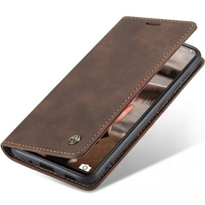 Husa CASEME pentru Samsung Galaxy S20 FE, Leather Wallet Case, maro