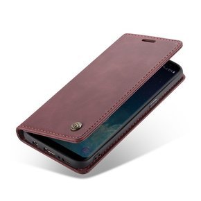 Husa CASEME pentru Samsung Galaxy S8, Leather Wallet Case, maroon