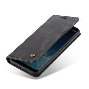 Husa CASEME pentru Samsung Galaxy S8, Leather Wallet Case, negru