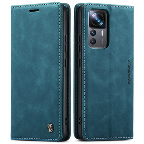Husa CASEME pentru Xiaomi 12T / 12T Pro, Leather Wallet Case, turquoise