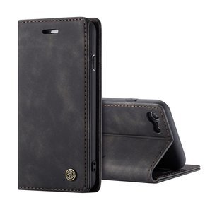 Husa CASEME pentru iPhone 7/8/SE 2020/SE 2022, Leather Wallet Case, negru