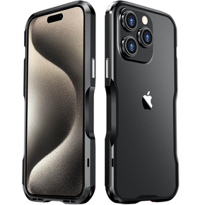 Husa LUPHIE pentru iPhone 15 Pro, Armor Bumper, negru