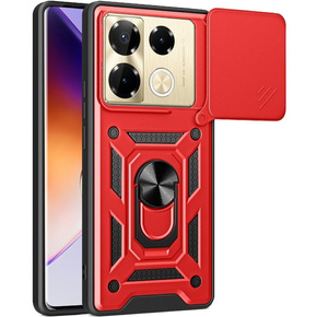 Husă blindată pentru Infinix Note 40 Pro, CamShield Slide, roșu