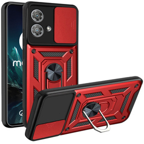 Husă blindată pentru Motorola Edge 40 Neo, CamShield Slide, roșu