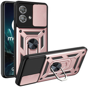 Husă blindată pentru Motorola Edge 40 Neo, CamShield Slide, roz rose gold
