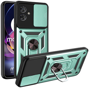 Husă blindată pentru Motorola Moto G54 5G, CamShield Slide, verde