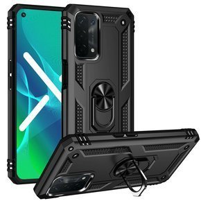 Husă blindată pentru OPPO A54 5G/A74 5G/A93 5G, Nox Case Ring, negru